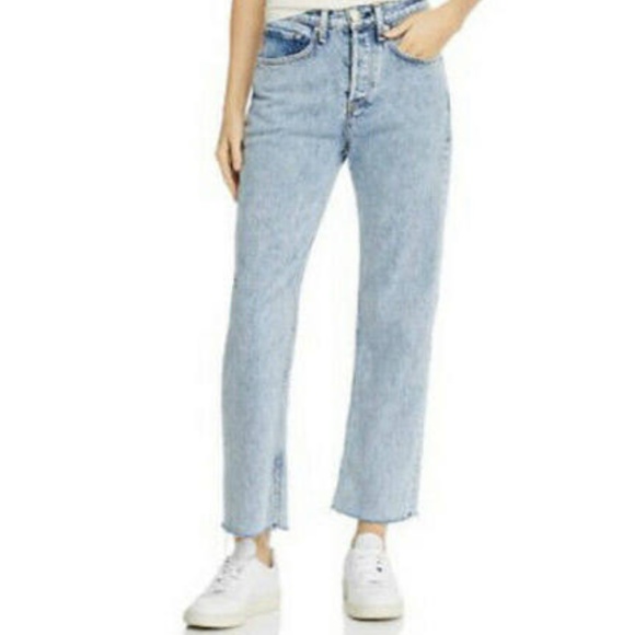 rag & bone Denim - NWOT Rag & Bone Maya High Rise Ankle Straight Jeans Raw Hem 34